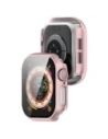 Etui se sklem na hodinky Bizon Case+Glass Watch do Apple Watch 10 46mm světle růžové