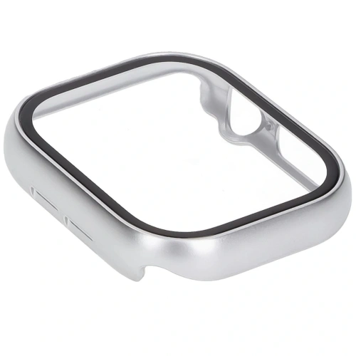 Kup Etui ze szkłem do zegarka Bizon Case+Glass Watch do Apple Watch 10 46mm srebrne - BIZ6449 - {ean13} - Sklep Home Screen