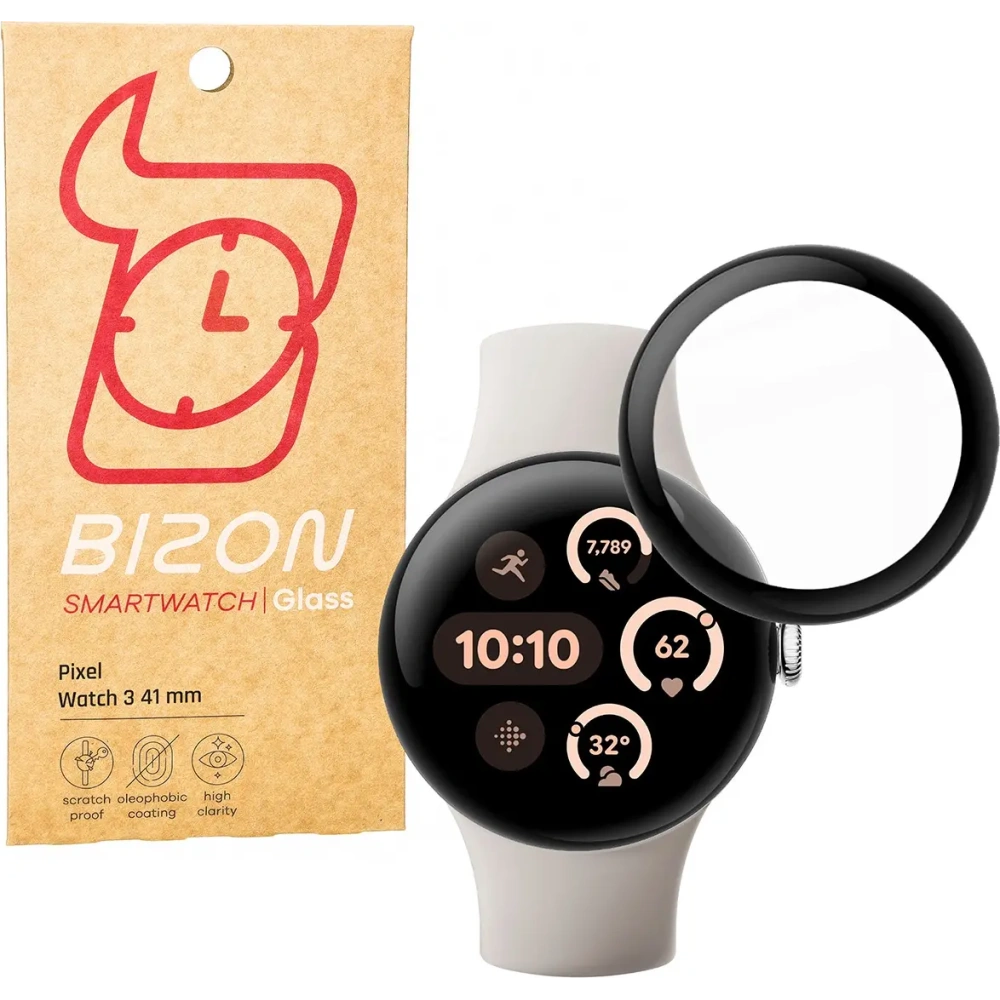 Szkło hybrydowe Bizon Glass Watch Edge Hybrid do Google Pixel 3 41 mm czarne