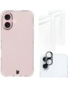 Etui + 2x szkło hartowane na ekran + szkło na obiektyw Bizon Case Clear Pack do Apple iPhone 16