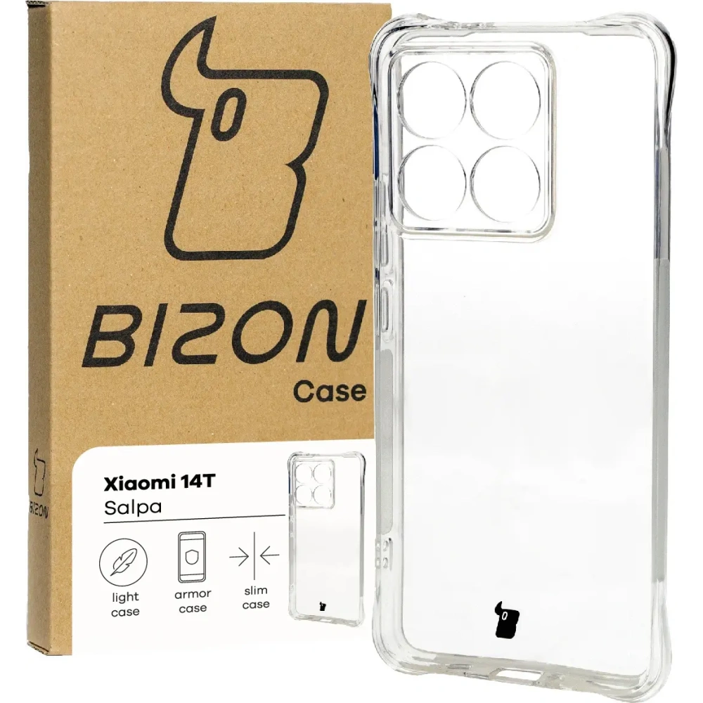 Elastyczne etui Bizon Case Salpa do Xiaomi 14T przezroczyste