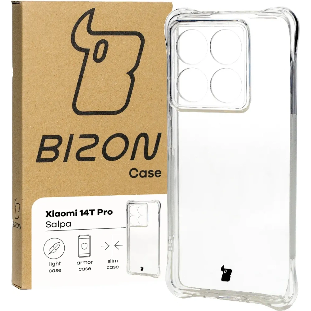 Elastyczne etui Bizon Case Salpa do Xiaomi 14T Pro przezroczyste