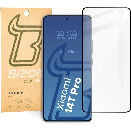 Kup Szkło hartowane Bizon Glass Edge 2 do Xiaomi 14T Pro czarna ramka - BIZ6459 - {ean13} - Sklep Home Screen