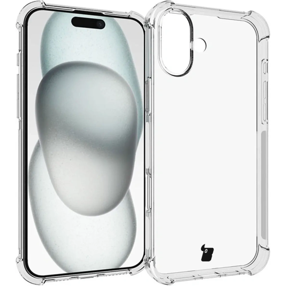 Etui + 2x szkło hartowane na ekran + szkło na obiektyw Bizon Case Clear Pack do Apple iPhone 16 Plus