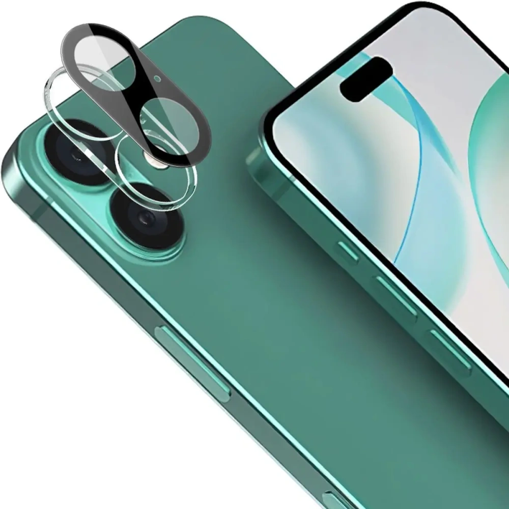 Etui + 2x szkło hartowane na ekran + szkło na obiektyw Bizon Case Clear Pack do Apple iPhone 16 Plus