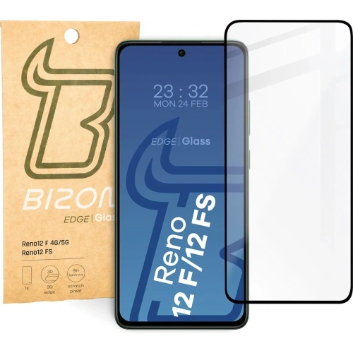 Kup Szkło hartowane Bizon Glass Edge 2 do Oppo Reno12 F 4G/5G/FS czarna ramka - BIZ6464 - {ean13} - Sklep Home Screen