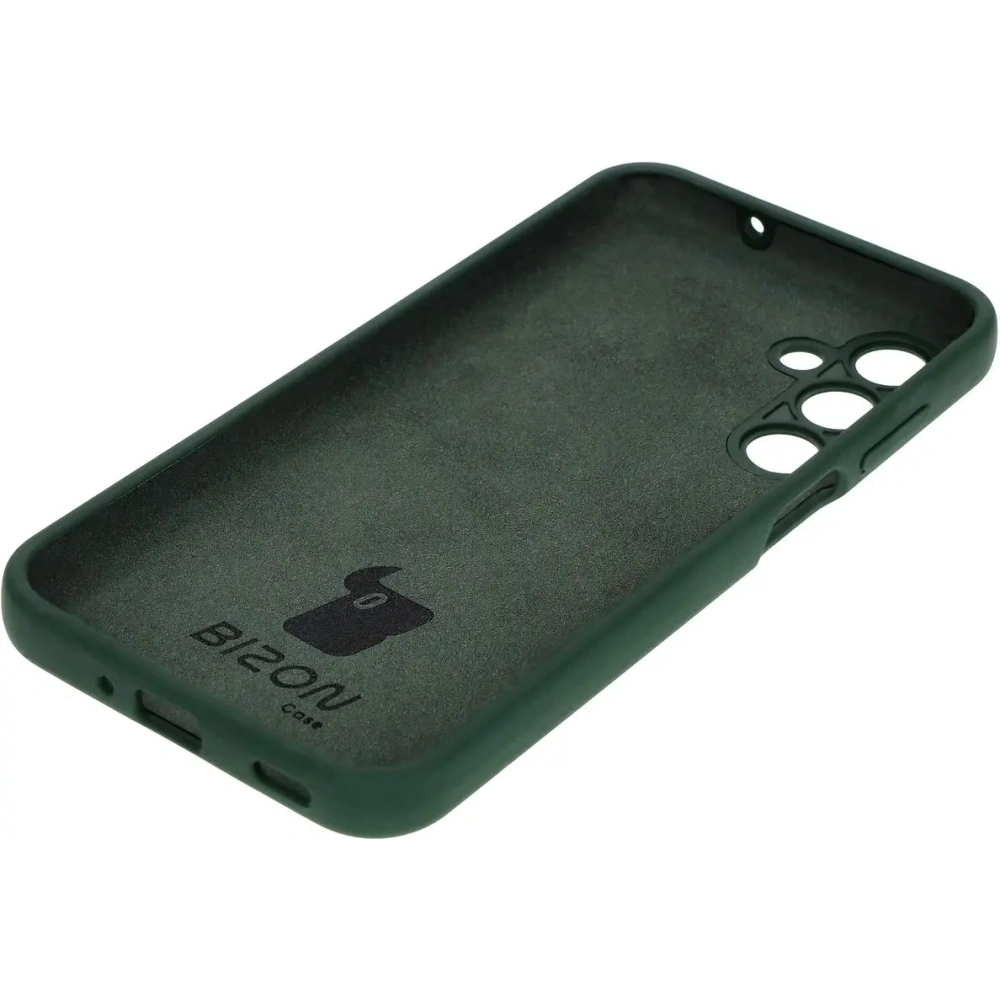 Silikonowe etui Bizon Soft Case do Samsung Galaxy M35 5G ciemnozielone