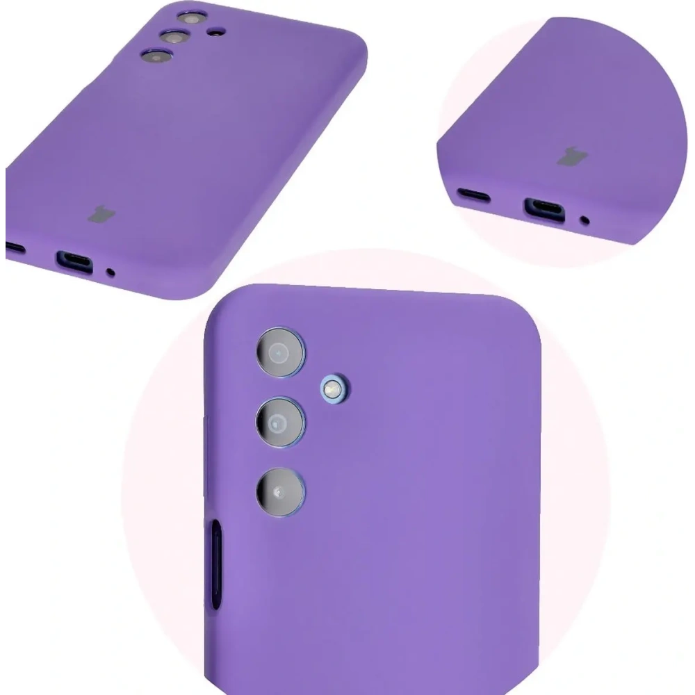 Silikonowe etui Bizon Soft Case do Samsung Galaxy M35 5G fioletowe