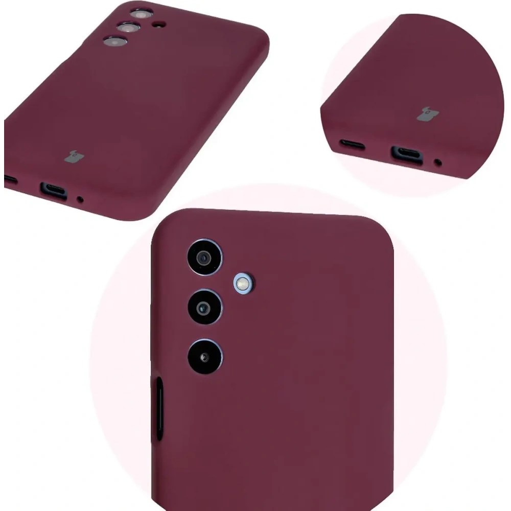 Silikonowe etui Bizon Soft Case do Samsung Galaxy M35 5G ciemnofioletowe