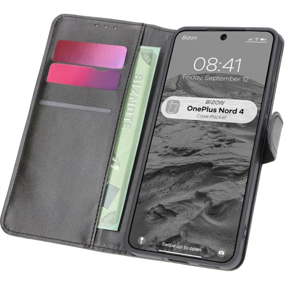 Etui z klapką Bizon Case Pocket do OnePlus Nord 4 czarne