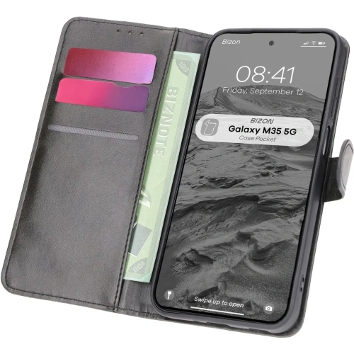 Kup Etui z klapką Bizon Case Pocket do Samsung Galaxy M35 5G czarne - BIZ6471 - {ean13} - Sklep Home Screen