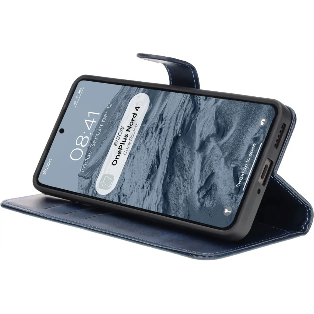 Etui z klapką Bizon Case Pocket do OnePlus Nord 4 granatowe