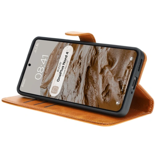 Kup Etui z klapką Bizon Case Pocket do OnePlus Nord 4 brązowe - BIZ6473 - {ean13} - Sklep Home Screen