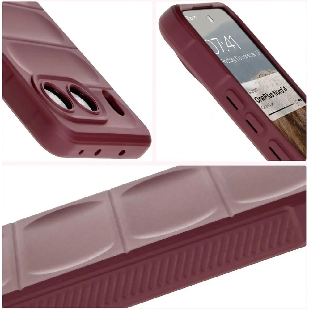 Pancerne etui Bizon Case Tur do OnePlus Nord 4 ciemnofioletowe