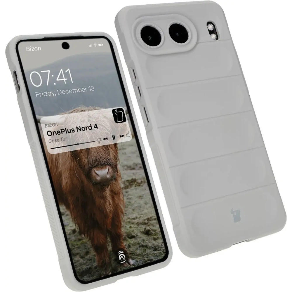 Pancerne etui Bizon Case Tur do OnePlus Nord 4 jasnoszare
