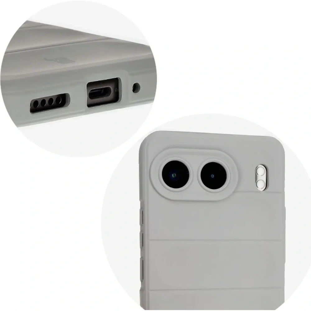 Pancerne etui Bizon Case Tur do OnePlus Nord 4 jasnoszare