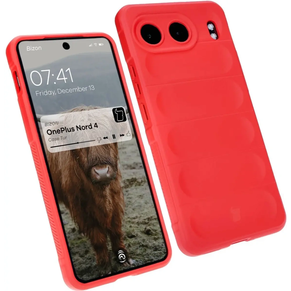 Pancerne etui Bizon Case Tur do OnePlus Nord 4 czerwone