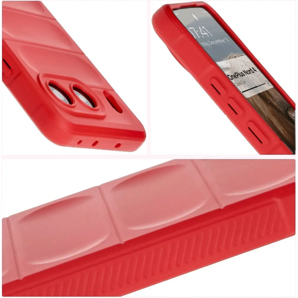 Pancerne etui Bizon Case Tur do OnePlus Nord 4 czerwone