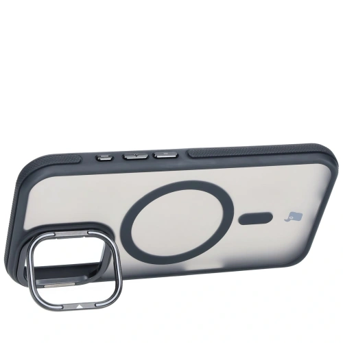 Kup Etui s podstavcem a magnetickým kroužkem Bizon Case Eclipse pro Apple iPhone 16 kouřové s černým rámečkem - BIZ6481 - {ean13} - Sklep Home Screen