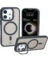 Bizon Case Eclipse Apple iPhone 16 Pro smoky with a black frame