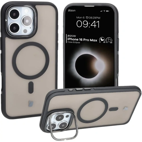 Buy Bizon Case Eclipse Apple iPhone 16 Pro Max smoky with a black frame - BIZ6484 - {ean13} - Home Screen Store Europe