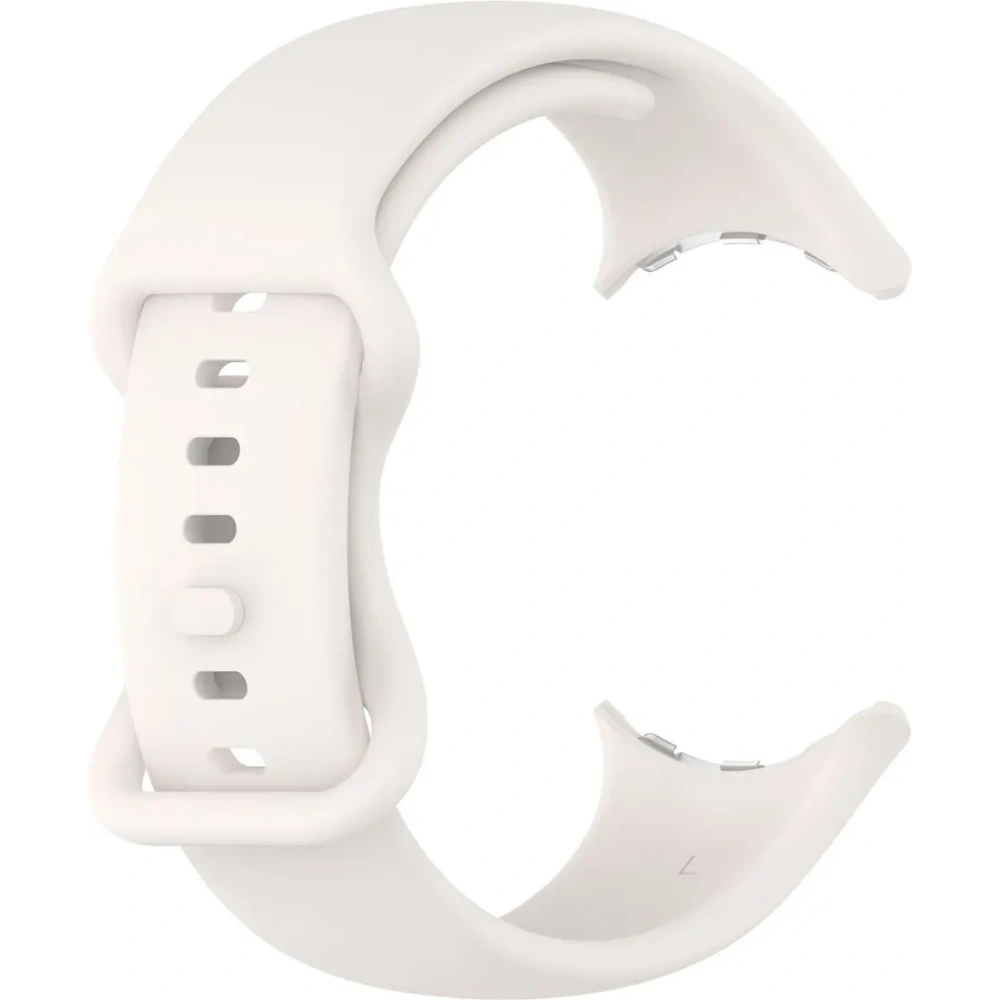 Silikonowy pasek Bizon Strap Watch Silicone do Google Pixel Watch 3 (45mm) perłowy