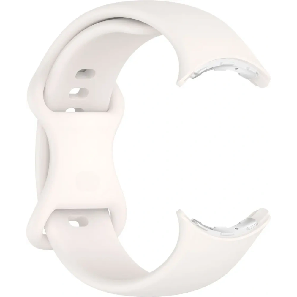 Silikonowy pasek Bizon Strap Watch Silicone do Google Pixel Watch 3 (45mm) perłowy