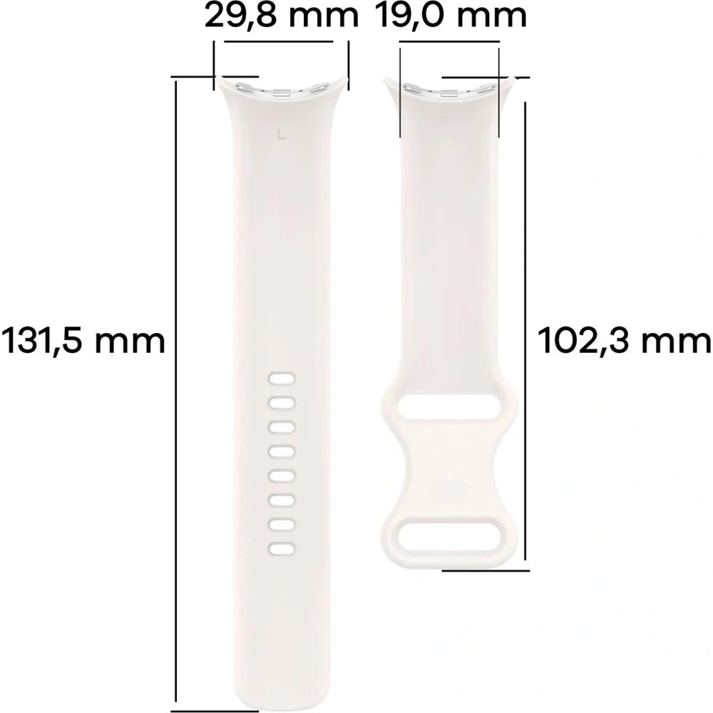 Silikonowy pasek Bizon Strap Watch Silicone do Google Pixel Watch 3 (45mm) perłowy