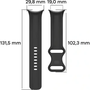 Silikonový pásek Bizon Strap Watch Silicone do Google Pixel Watch 3 (45mm) černý