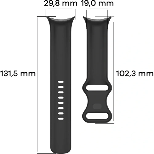Kup Bizon Strap Uhr Silikon Google Pixel Uhr 3 (45mm) schwarz - BIZ6486 - {ean13} - Sklep Home Screen