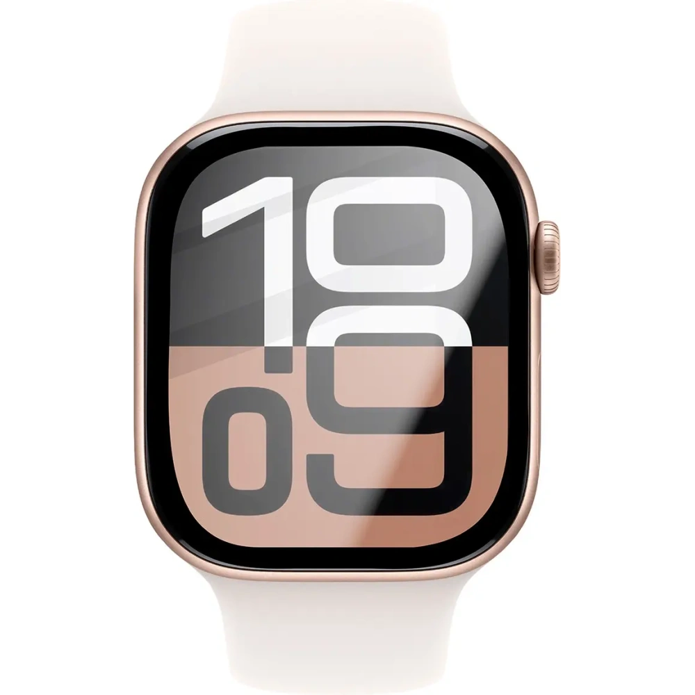 Szkło hybrydowe Bizon Glass Watch Edge Hybrid do Apple Watch 10 42 mm czarne