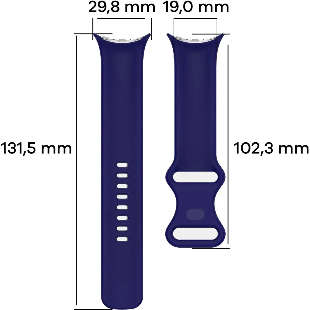 Silikonowy pasek Bizon Strap Watch Silicone do Google Pixel Watch 3 (45mm) szafirowy