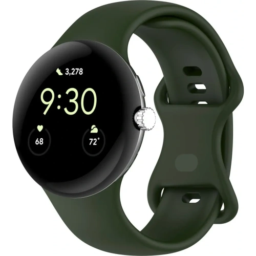 Kup Silikonový pásek Bizon Strap Watch Silicone pro Google Pixel Watch 3 (45mm) tmavě zelený - BIZ6490 - {ean13} - Sklep Home Screen