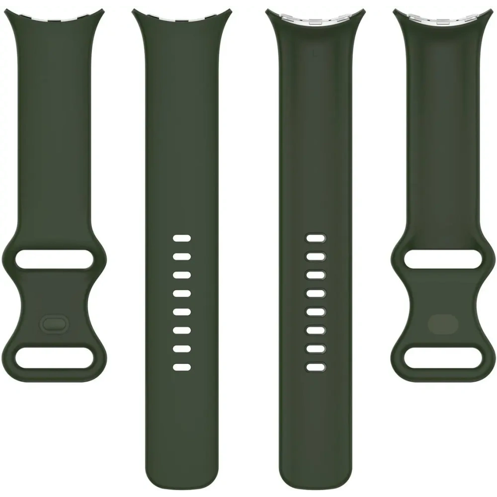 Silikonowy pasek Bizon Strap Watch Silicone do Google Pixel Watch 3 (45mm) ciemnozielony