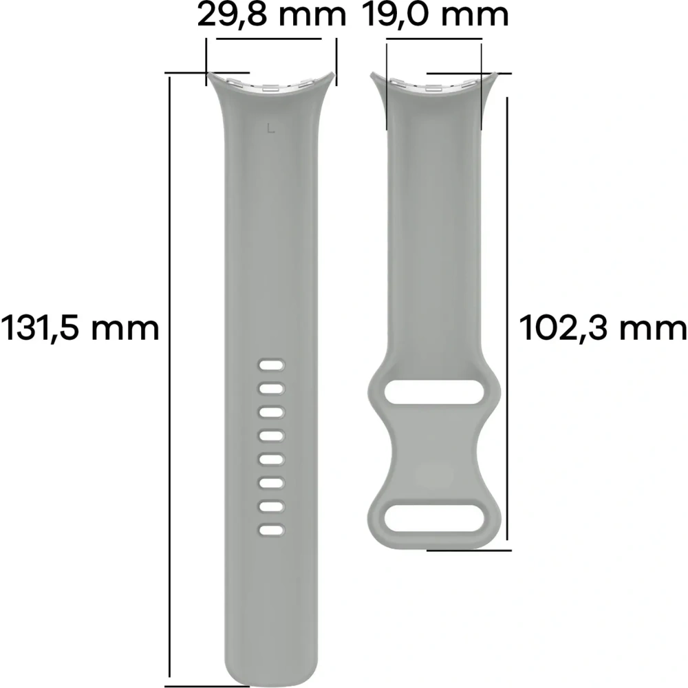 Silikonowy pasek Bizon Strap Watch Silicone do Google Pixel Watch 3 (45mm) szary