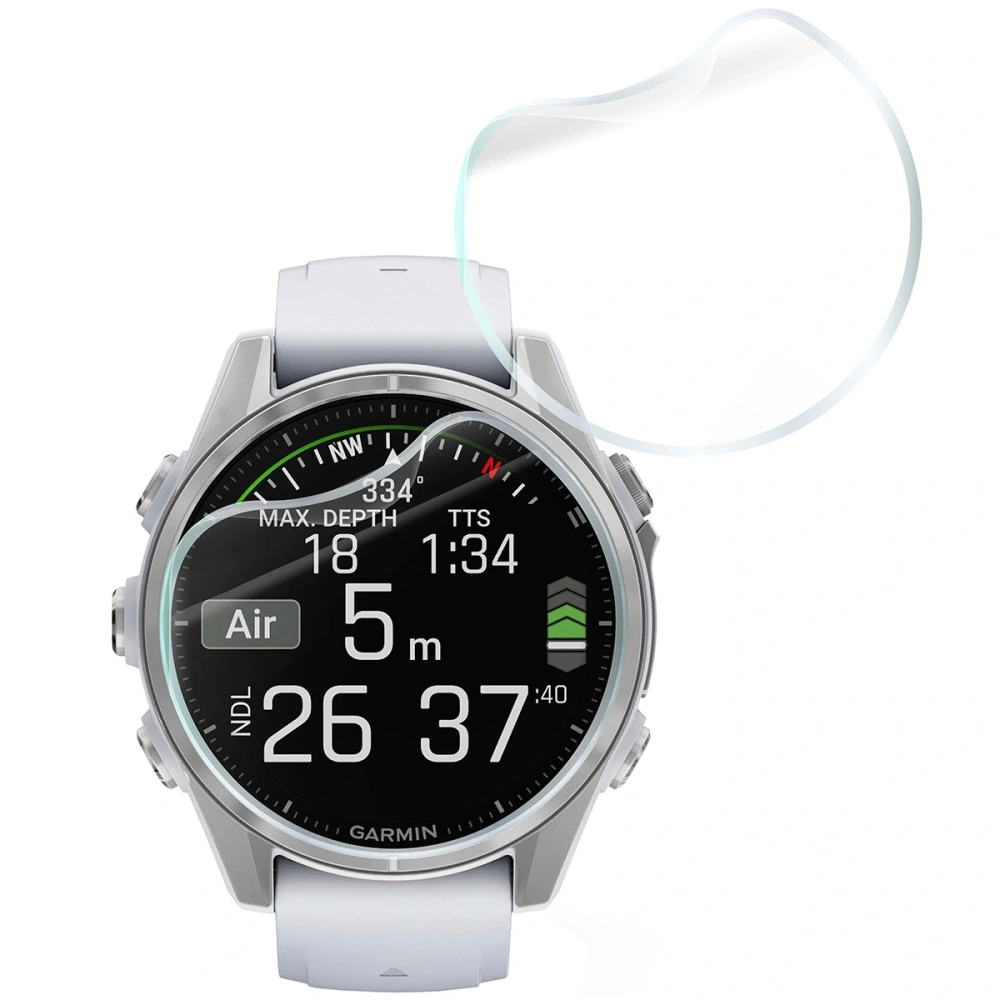 Folia hydrożelowa na ekran Bizon Glass Watch Hydrogel do Garmin Fenix 8 AMOLED 43 mm [2 PACK]