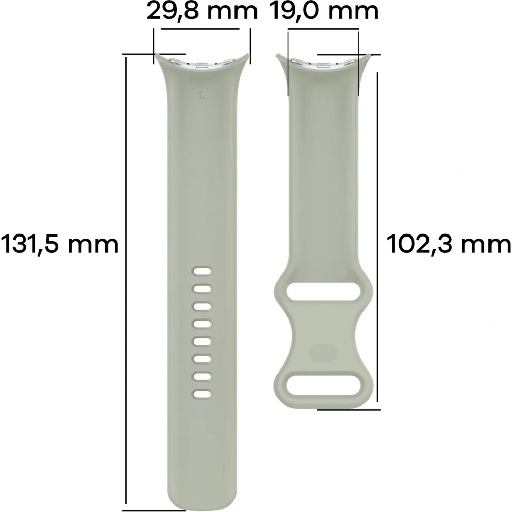 Silikonowy pasek Bizon Strap Watch Silicone do Google Pixel Watch 3 (45mm) khaki