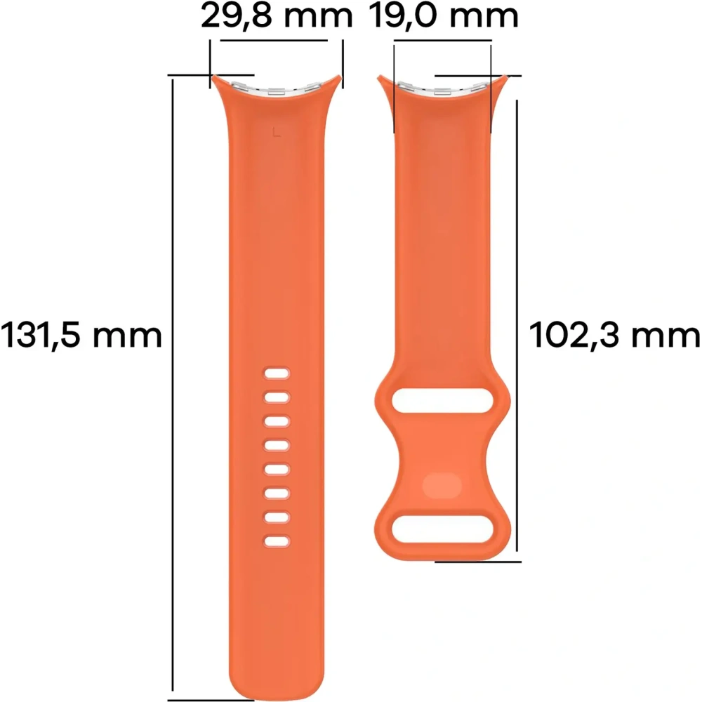 Silikonowy pasek Bizon Strap Watch Silicone do Google Pixel Watch 3 (45mm) pomarańczowy