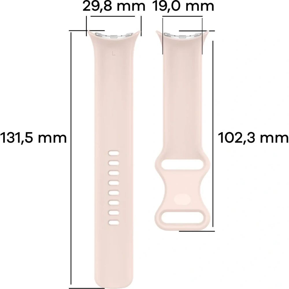 Silikonowy pasek Bizon Strap Watch Silicone do Google Pixel Watch 3 (45mm) jasnoróżowy