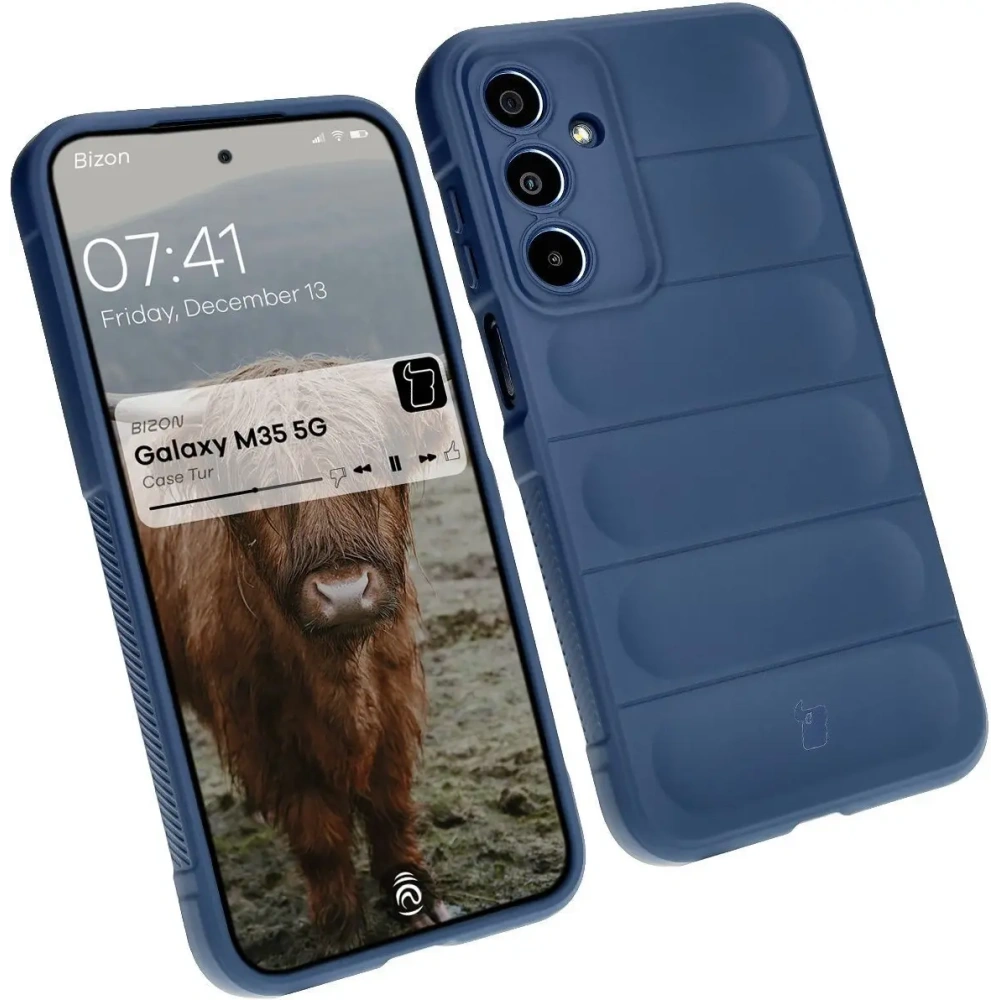 Pancerne etui Bizon Case Tur do Samsung Galaxy M35 5G granatowe