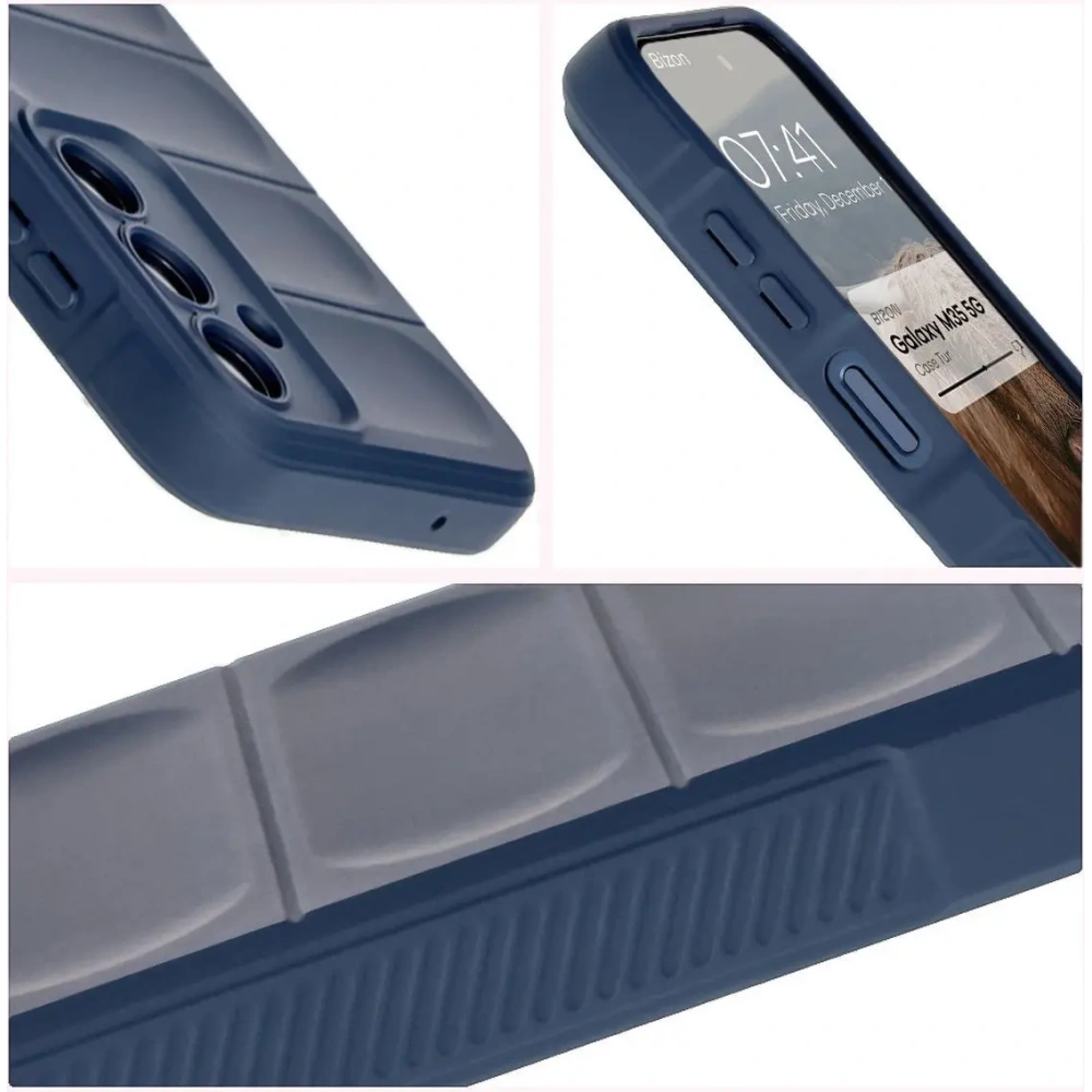 Pancerne etui Bizon Case Tur do Samsung Galaxy M35 5G granatowe