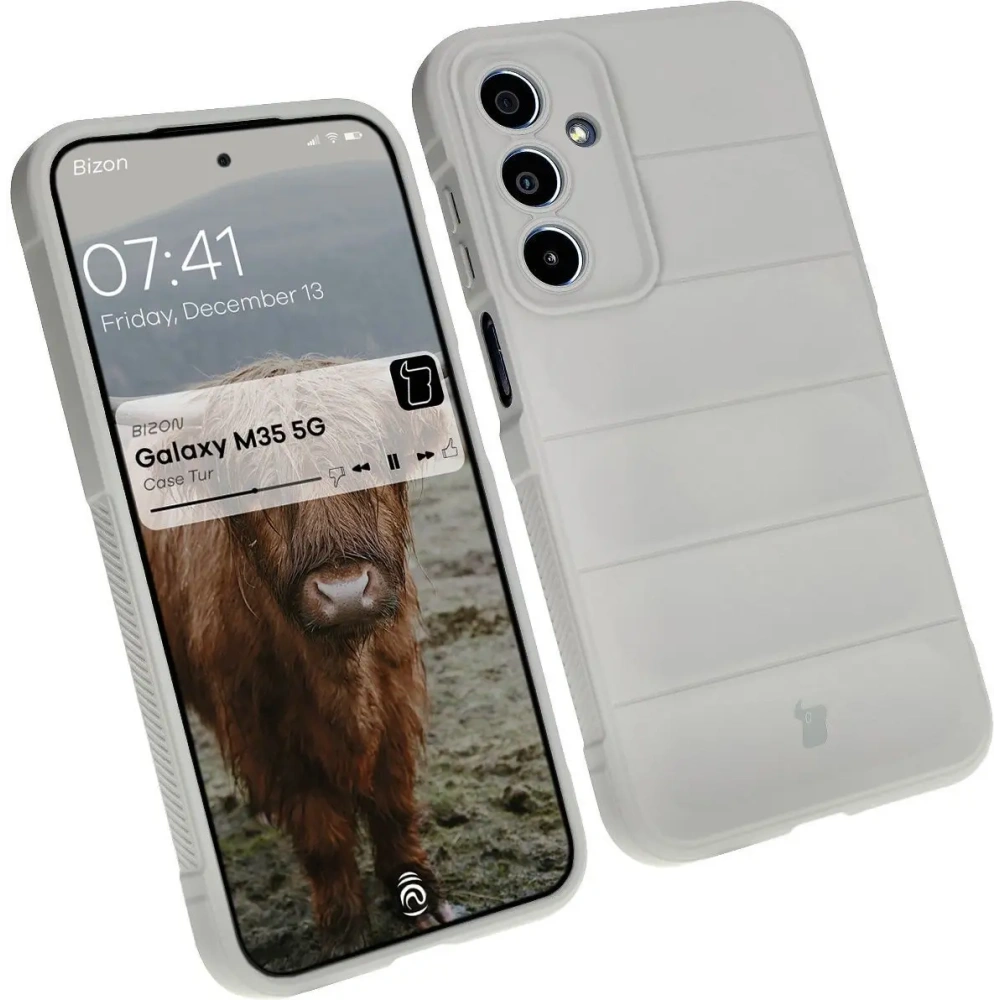 Pancerne etui Bizon Case Tur do Samsung Galaxy M35 5G jasnoszare