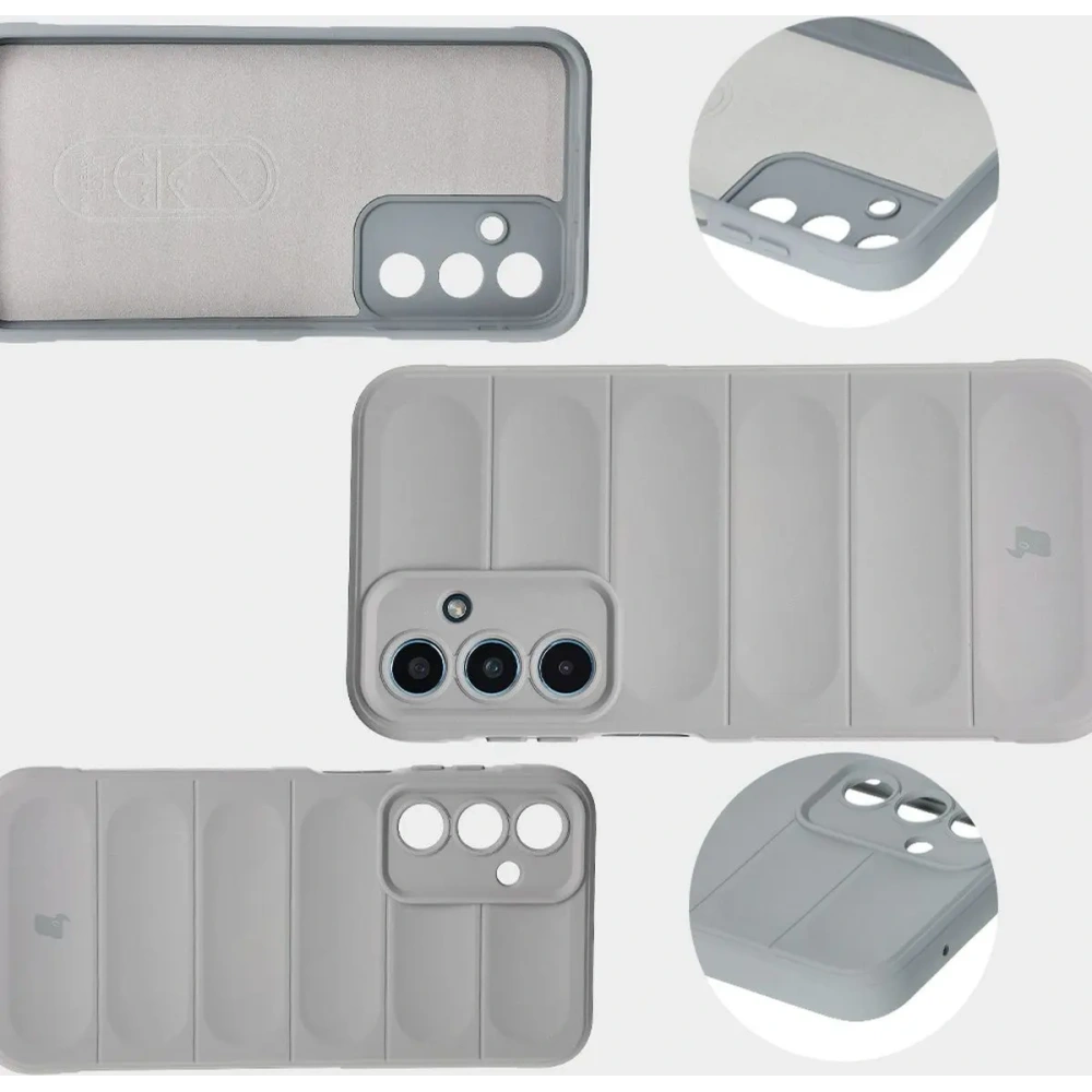 Pancerne etui Bizon Case Tur do Samsung Galaxy M35 5G jasnoszare