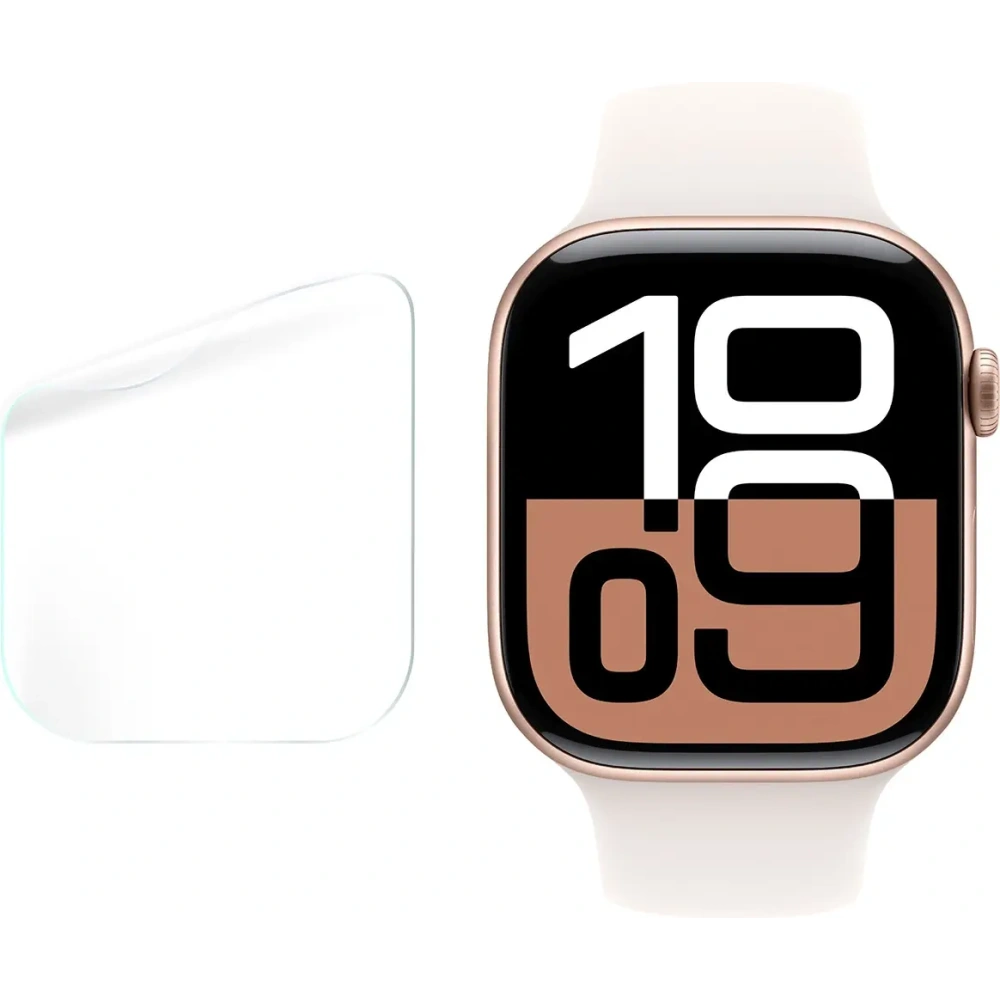 Folia hydrożelowa na ekran Bizon Glass Watch Hydrogel do Apple Watch 10 / 11 42mm [2 PACK]