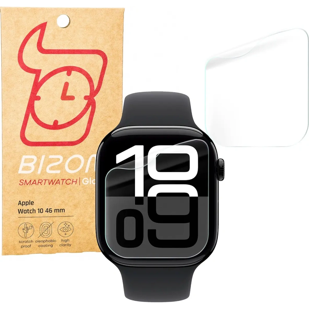 Folia hydrożelowa na ekran Bizon Glass Watch Hydrogel do Apple Watch 10 / 11 46mm [2 PACK]