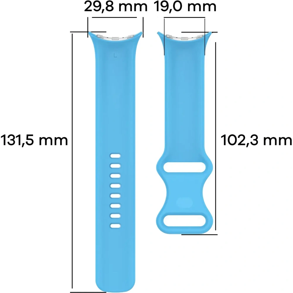 Silikonowy pasek Bizon Strap Watch Silicone do Google Pixel Watch 3 (45mm) błękitny