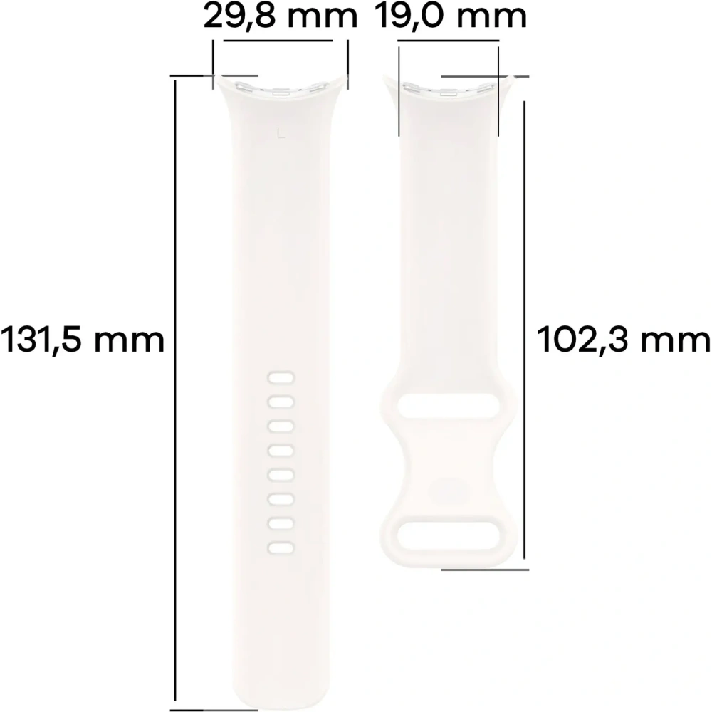 Silikonowy pasek Bizon Strap Watch Silicone do Google Pixel Watch 3 (45mm) biały