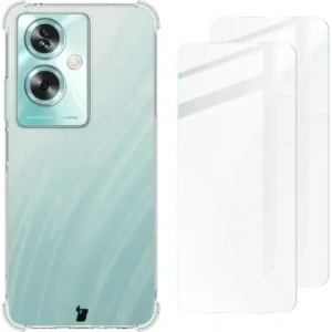 Bizon Case Clear Pack case + 2x screen glass Oppo A79 5G clear