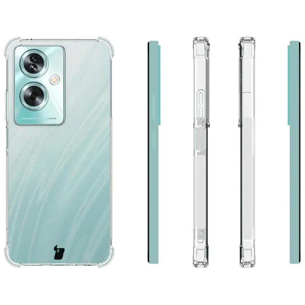 Etui + 2x szkło na ekran Bizon Case Clear Pack do Oppo A79 5G przezroczyste
