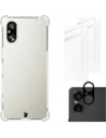 Bizon Case Clear Pack tok + 2x edzett üveg + lencseüveg Sony Xperia 5 V-hez